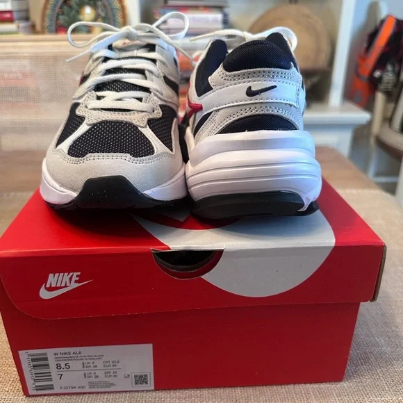 Nike Women’s AL8 Obsidian/White-Gym Red-Black NIB - Picture 8 of 9